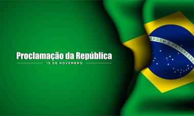 Brazil Republic Day Background Design. Vector Illustration. clipart