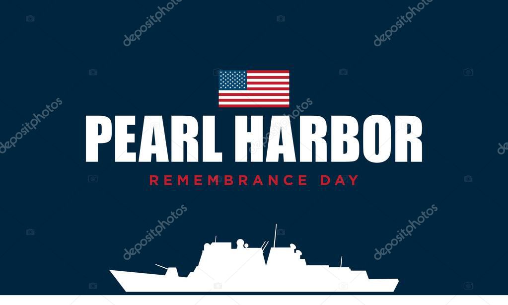Pearl Harbor Remembrance Day Background Design.