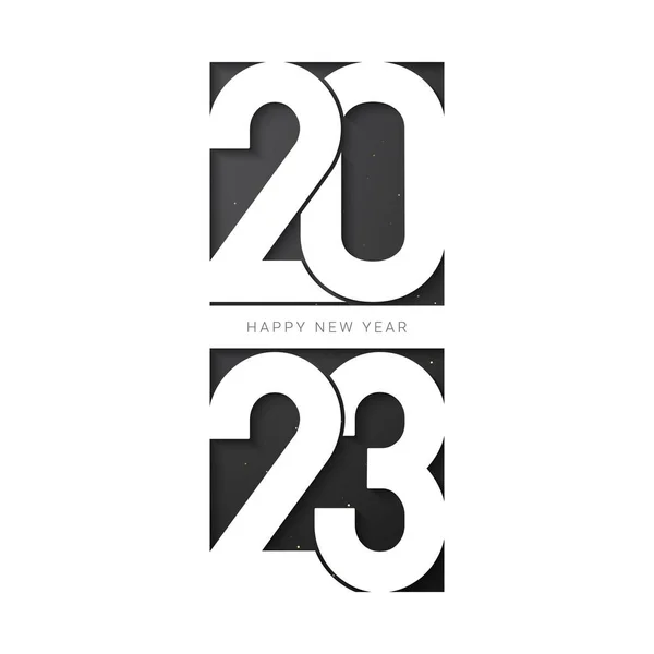 2023 Щасливий Новий Рік Текстовий Дизайн Вектор — стоковий вектор