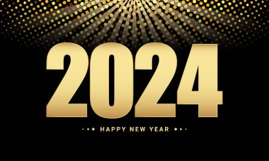 2024 Happy New Year Background Design.