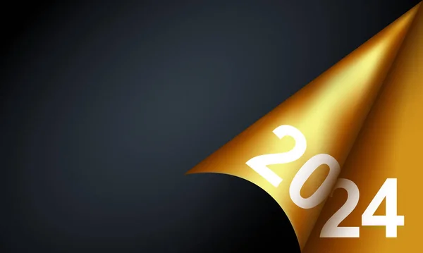 2024 Mutlu Yıllar Geçmiş Tasarımı. Vektör İllüstrasyonu.