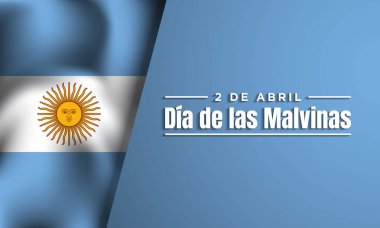 Malvinas Günü Arka plan Tasarımı. Vektör İllüstrasyonu.