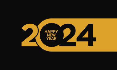 2024 Happy New Year Background Design. 