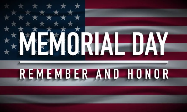 Memorial Day Background Vector Illustration Remember Honor — Stock Vector