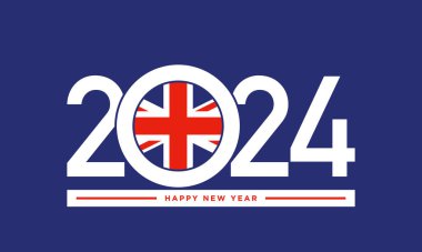 2024 Happy New Year Background Design. 