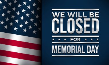 Anma Günü Arkaplan Tasarımı. Anma Günü 'nde kapalıyız.. 