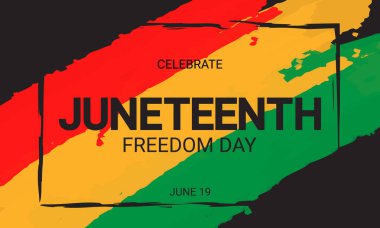 Juneteenth Freedom Day Background Design. clipart