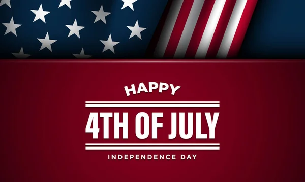 Happy 4Th July Usa Independence Day Background Design — Stock Vector