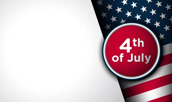 Buon Luglio Usa Independence Day Background Design — Vettoriale Stock