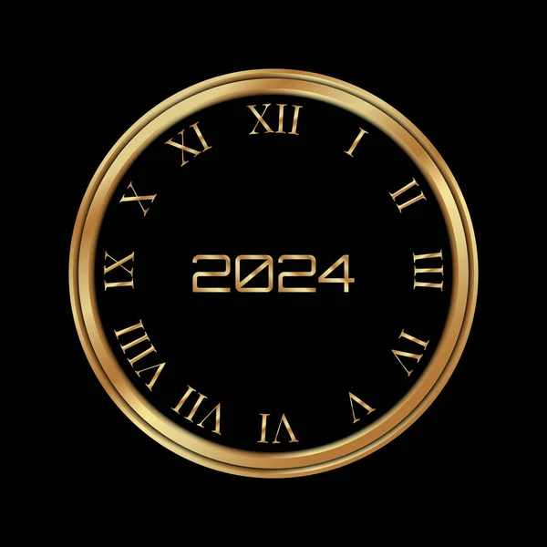 2024 Happy New Year Background Design — Vector de stock