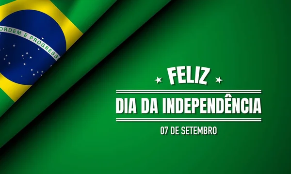 Фон Дизайн Дня Независимости Бразилии — стоковый вектор