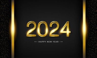2024 Happy New Year Background Design.