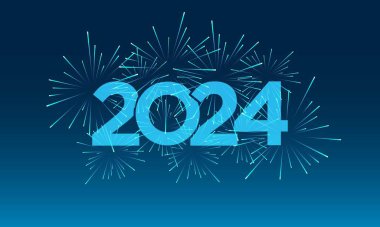 2024 Happy New Year Background Design. 