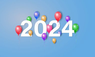 2024 Happy New Year Background Design.