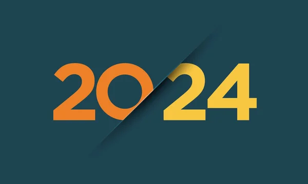 2024 Happy New Year Background Design — Archivo Imágenes Vectoriales