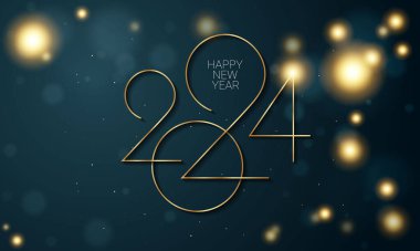 2024 Happy New Year Background Design. 