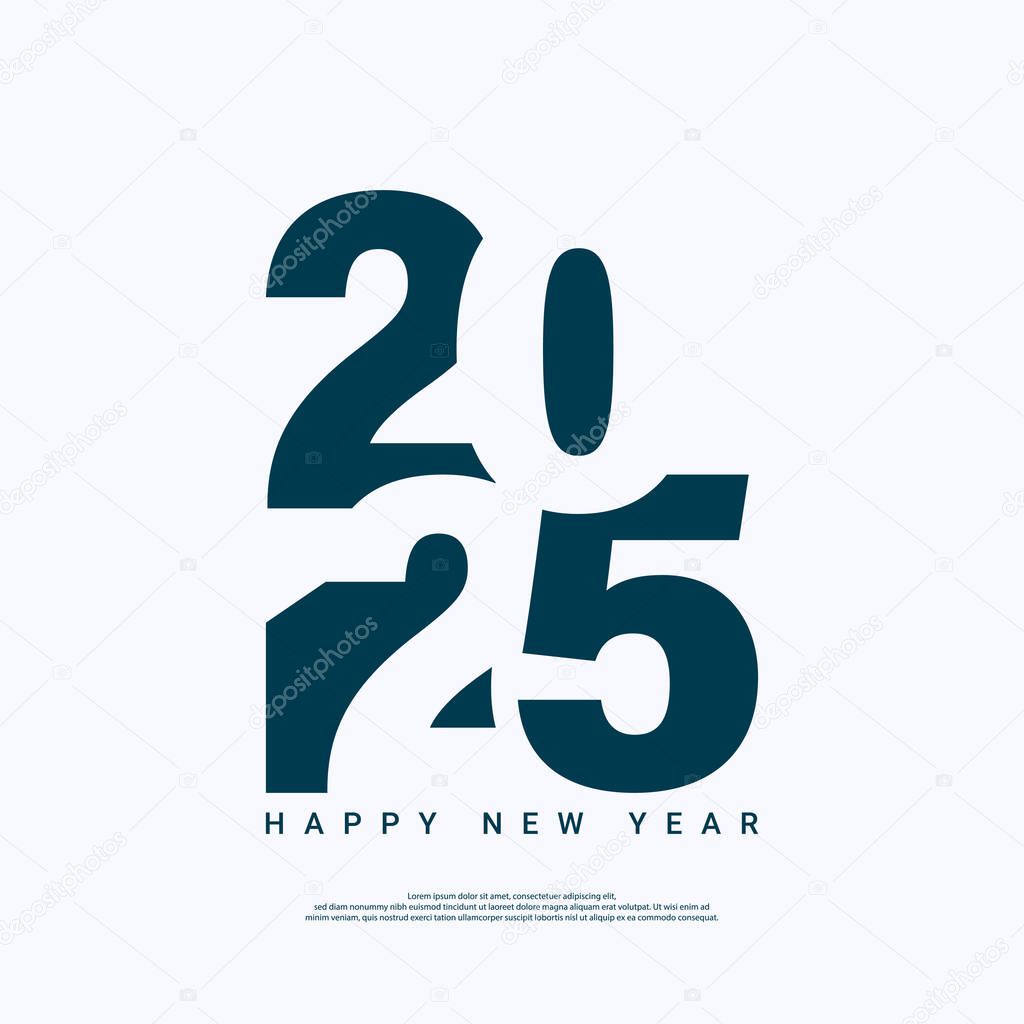 2025 Happy New Year Background Design.