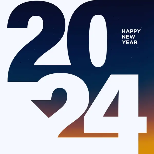 2024 Happy New Year Background Design Stockvektor