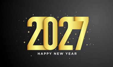 2027 Mutlu Yıllar Geçmiş Tasarımı.