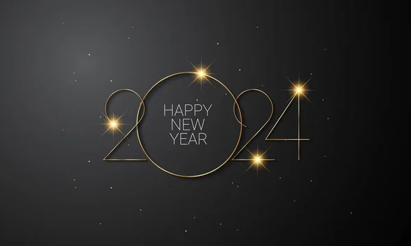2024 Happy New Year Background Design Vektorgrafiken
