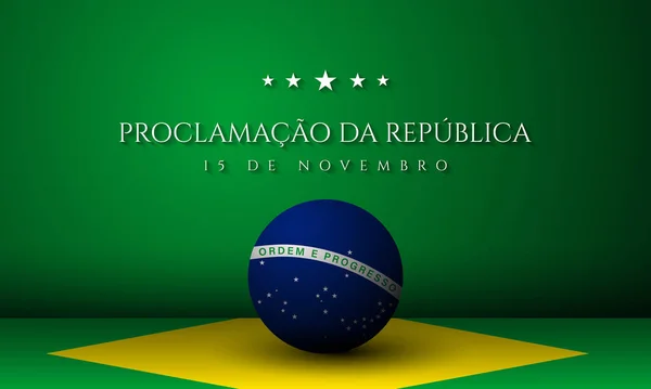 Hintergrunddesign Zum Tag Der Republik Brasilien Stockillustration