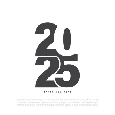 Basit ve zarif 2025 Yeni yıl arifesi arkaplan tasarımı.
