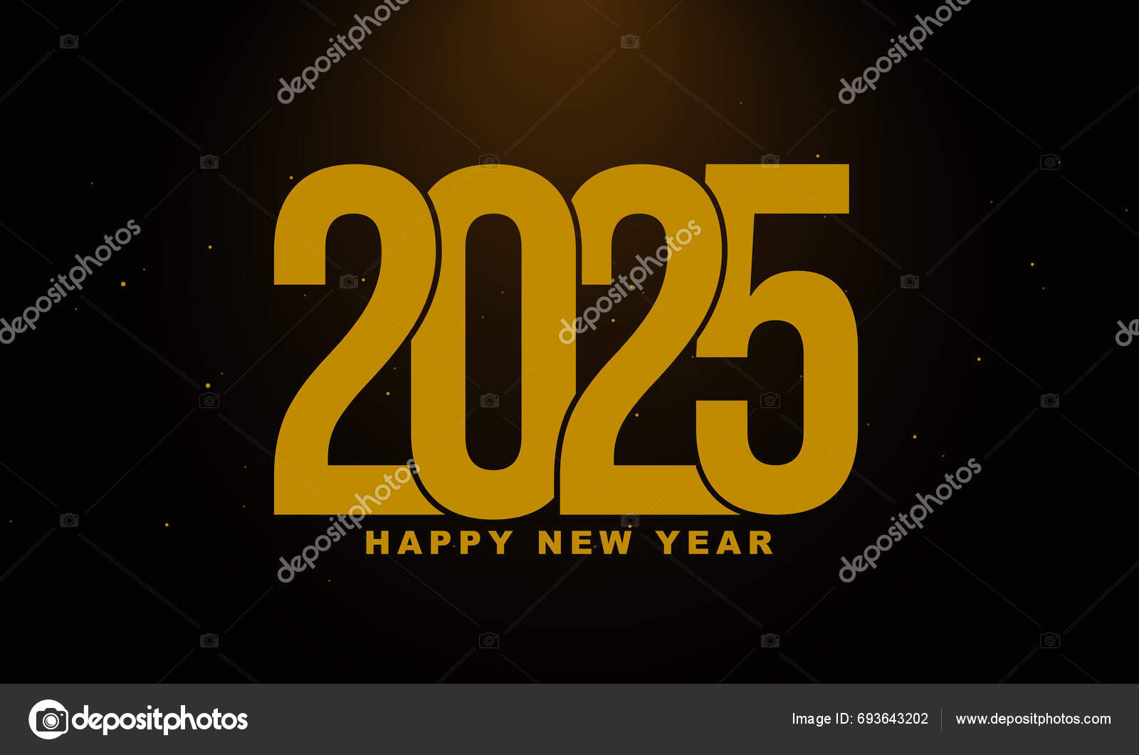 2025 Happy New Year Background Stock Vector by ©Fadliinkgost 693643202