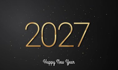 2027 Mutlu Yıllar Geçmiş Tasarımı.