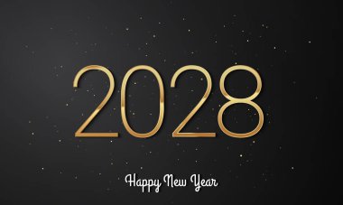2028 Mutlu Yıllar Geçmiş Tasarımı.