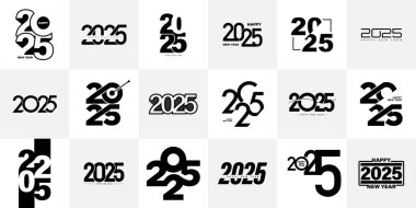Büyük 2025 sayı dizayn şablonu.