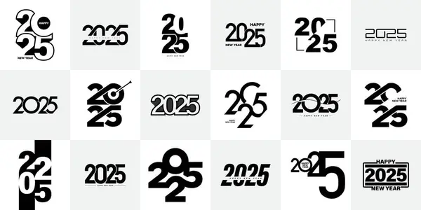 Büyük 2025 sayı dizayn şablonu.