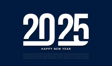 Basit ve zarif 2025 Yeni yıl arifesi arkaplan tasarımı.