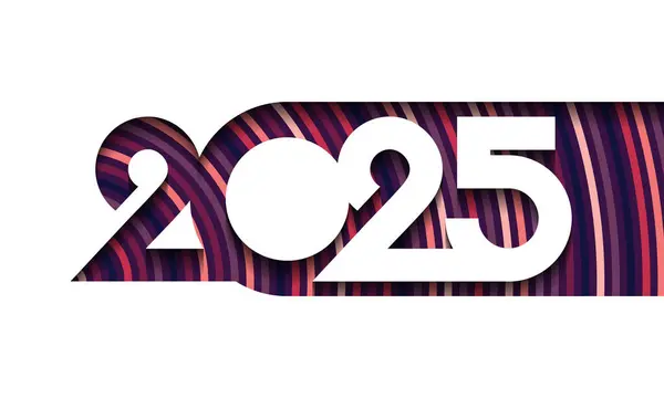 2025 Frohes Neues Jahr Hintergrunddesign Stockillustration