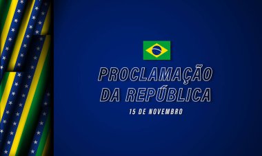 Brezilya Cumhuriyet Günü Arkaplan Tasarımı Banner, Poster veya Tebrik Kartı.