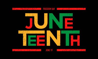 Haziran 'ın özgürlük günü şablon tasarımı. Vektör illüstrasyonu.