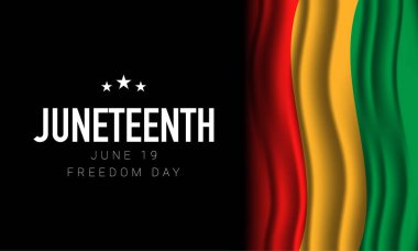 Haziran 'ın özgürlük günü şablon tasarımı. Vektör illüstrasyonu.