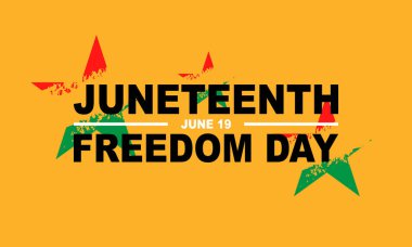 Haziran 'ın özgürlük günü şablon tasarımı. Vektör illüstrasyonu.