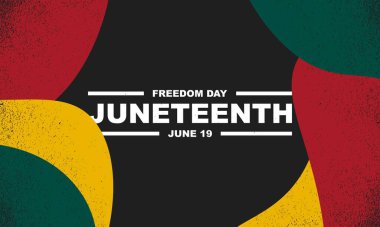 Haziran Özgürlük Günü Arkaplan Tasarımı. Banner, Poster, Tebrik Kartı. Vektör İllüstrasyonu.