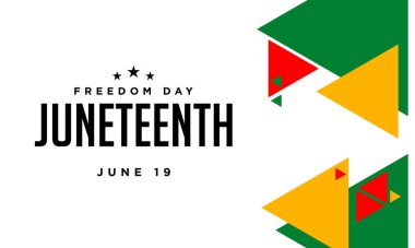 Haziran Özgürlük Günü Arkaplan Tasarımı. Banner, Poster, Tebrik Kartı. Vektör İllüstrasyonu.