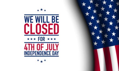 Birleşik Devletler Bağımsızlık Günü için tasarım. 4 Temmuz Bağımsızlık Günü Tasarım Şablonu için kapalıyız.. 