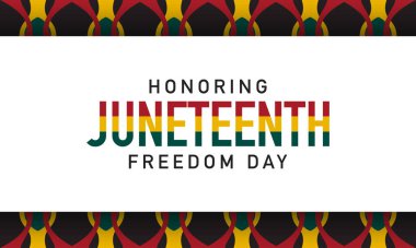 Haziran Özgürlük Günü Arkaplan Tasarımı. Banner, Poster, Tebrik Kartı. Vektör İllüstrasyonu.