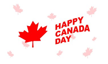 Kanada Kutlama Kartı Tasarımı. Vektör İllüstrasyonu.