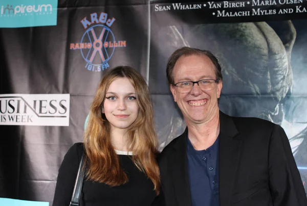 stock image Encino, CA - September 14, 2023: Red carpet arrivals for the Premiere of the horror film Beneath Us, a film by Harley Wallen, held at the Laemmle Theater in Encino, CA.