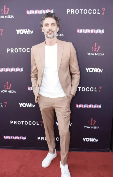 stock image Los Angeles, CA - June 14, 2024: Red Carpet Arrivals for the Premiere of Protocol 7.