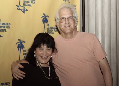Beverly Hills, CA - June 24, 2024: Roz Wolf and friend attend closing night of the Jewish Film Festival, held at the Saban Theater in Beverly Hills, CA.Beverly Hills, CA.