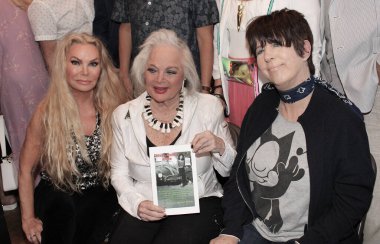 West Hollywood, CA - July 15, 2024: Suzan Hughes, Carol Connors and Diane Warren attendr Music Legend Carol Connors Book signing, held at Book Soup in West Hollywood. clipart