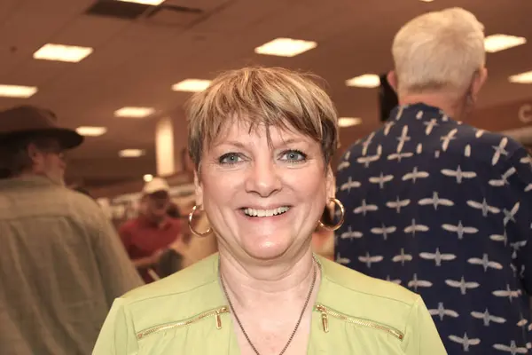 stock image Los Angeles, CA - August 7, 2024: Alison Arngrim attends Geri's Jewels and Gems by Geri Jewel Book Signing held at Barnes and Noble in The Grove in Los Angeles.