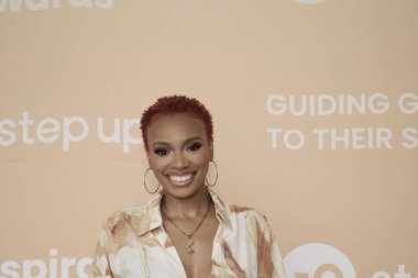 Los Angeles, CA - September 20, 2024: Red carpet arrivals for the Step Up Inspiration Awards held at Skirball Center. clipart