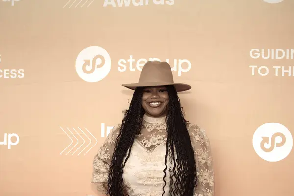 stock image Los Angeles, CA - September 20, 2024: Red carpet arrivals for the Step Up Inspiration Awards held at Skirball Center.