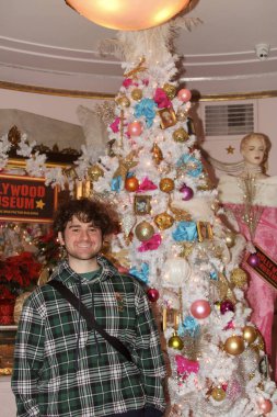 Hollywood, CA - 6 Aralık 2024: Ünlüler, aktörler ve misafirlerin katılımıyla Hollywood Müzesi 'ndeki ağaç budama etkinliği için gelenler. Etkinlikte en sevilen Noel hikayelerinin süslenmesi de yer aldı.